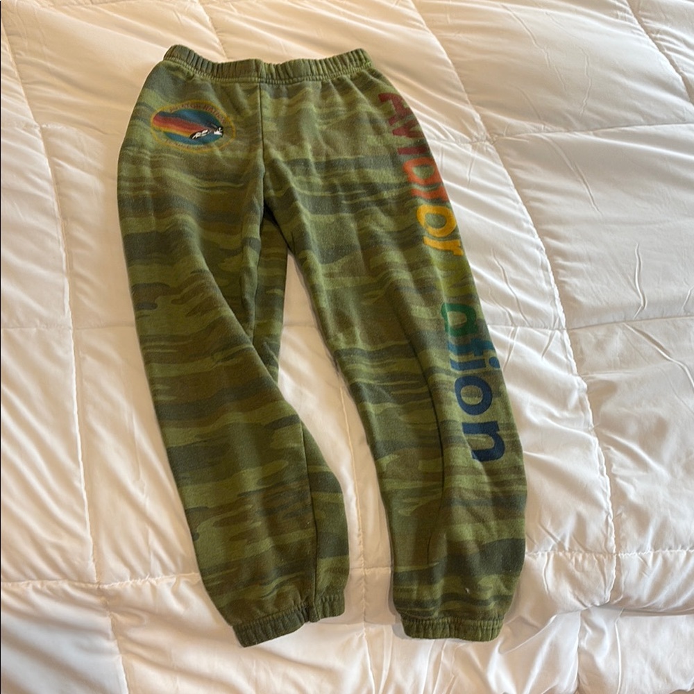 Aviator nation kids camo sweatpants